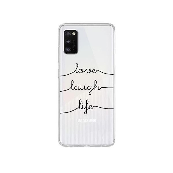 Θήκη TPU inos Samsung A415F Galaxy A41 Art Theme Love-Laugh-Life