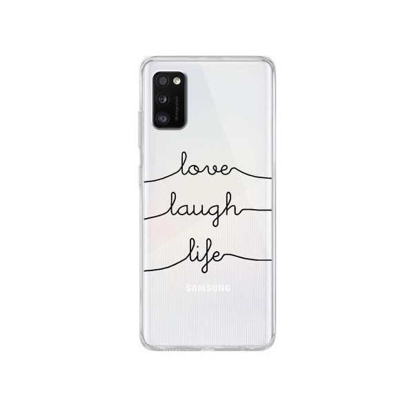 Θήκη TPU inos Samsung A415F Galaxy A41 Art Theme Love-Laugh-Life