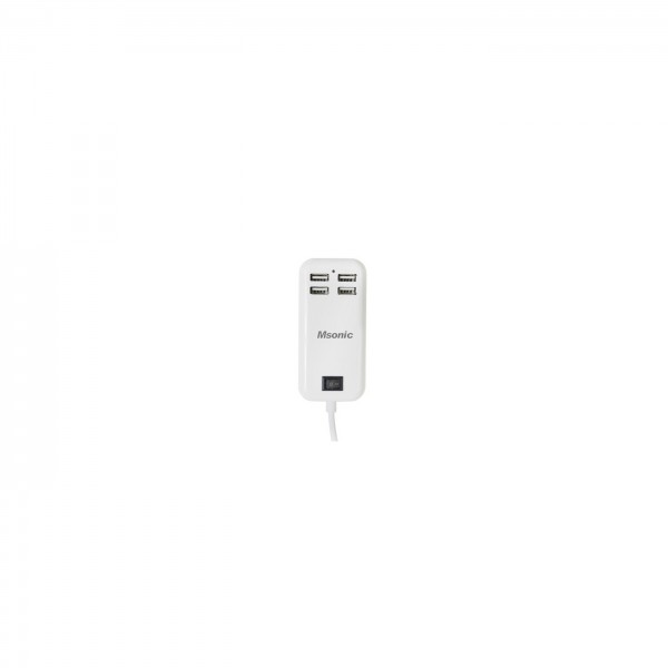 Msonic Charger 4-Port USB 2.5A άσπρο MY6634UW 74200