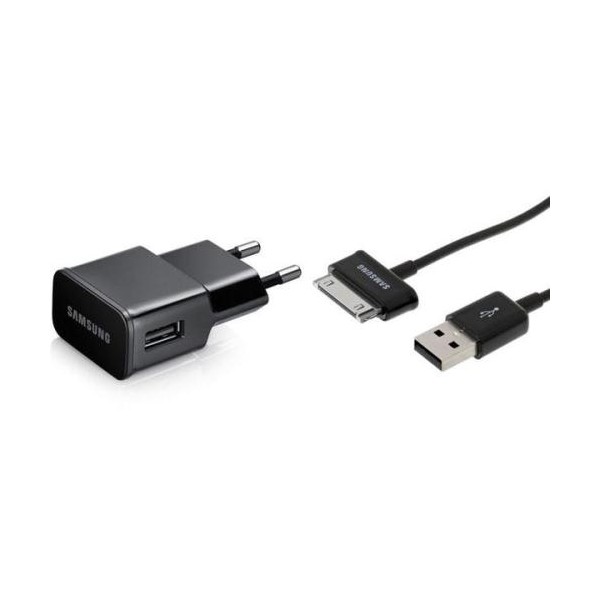 Φορτιστής Ταξιδίου Samsung ETA-U90 με Έξοδο USB 2.0A & Καλώδιο για Galaxy Tab 2 Μαύρο (Ασυσκεύαστο)
