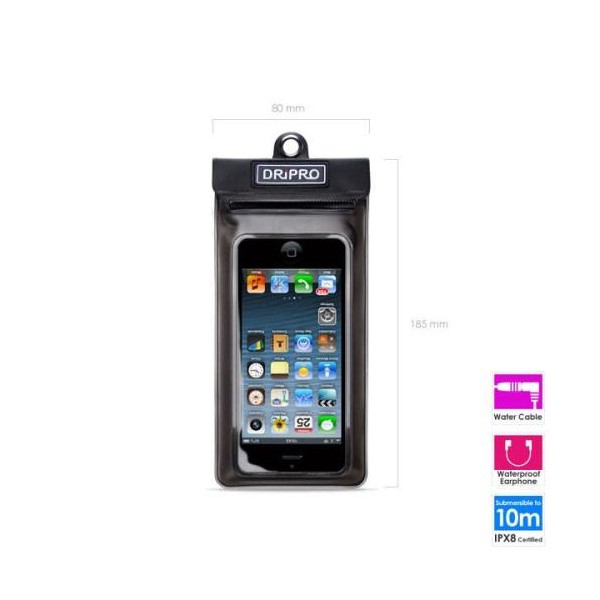 Waterproof Αδιάβροχη Θήκη Dripro IPX8 Certified για Συσκευές Διαστάσεων έως 130x58mm
