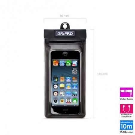 Waterproof Αδιάβροχη Θήκη Dripro IPX8 Certified για Συσκευές Διαστάσεων έως 130x58mm