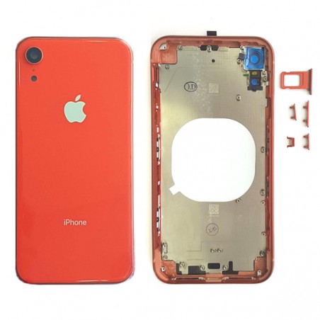 Πίσω Κάλυμμα Μπαταρίας Apple iPhone XR Πορτοκαλί με Frame (OEM)